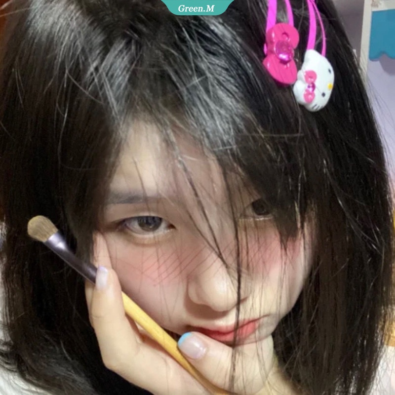 SANRIO Bộ 4 Kẹp Tóc Nơ Hình Hello Kitty Cho Bé Gái