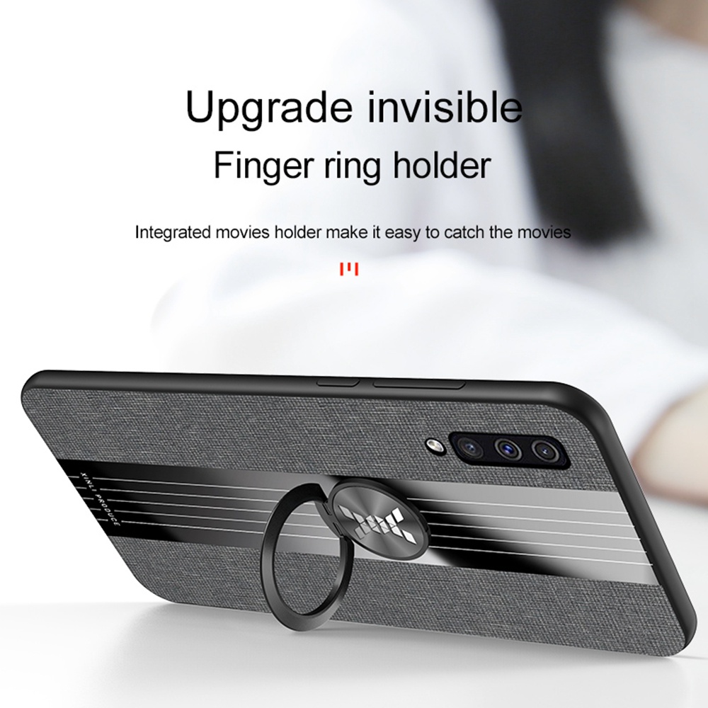 Ốp Điện Thoại TPU Mềm + PC + Vải Canvas Chống Sốc Cho Samsung Galaxy A10 A10S A20 A20S A30 A30S A40 A50 A50S A70 A70S A90 5G