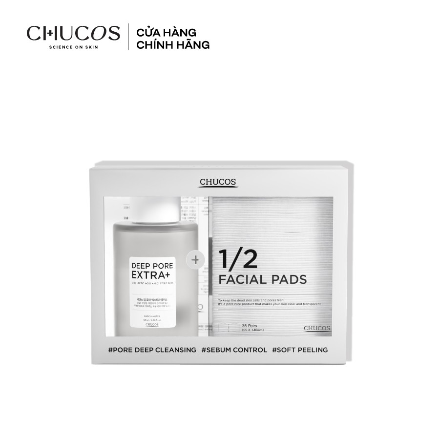 Toner Ủ mụn loại bỏ mụn đầu đen và thu nhỏ lỗ chân lông Chucos Deep Pore Extra+ (120ml)