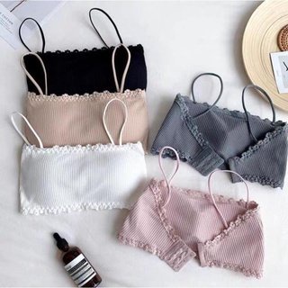 Áo Lót Nữ ❤️FREESHIP❤️ Áo bra gân tăm viền ren ôm nâng ngực sexy điệu đà - Bra 8832