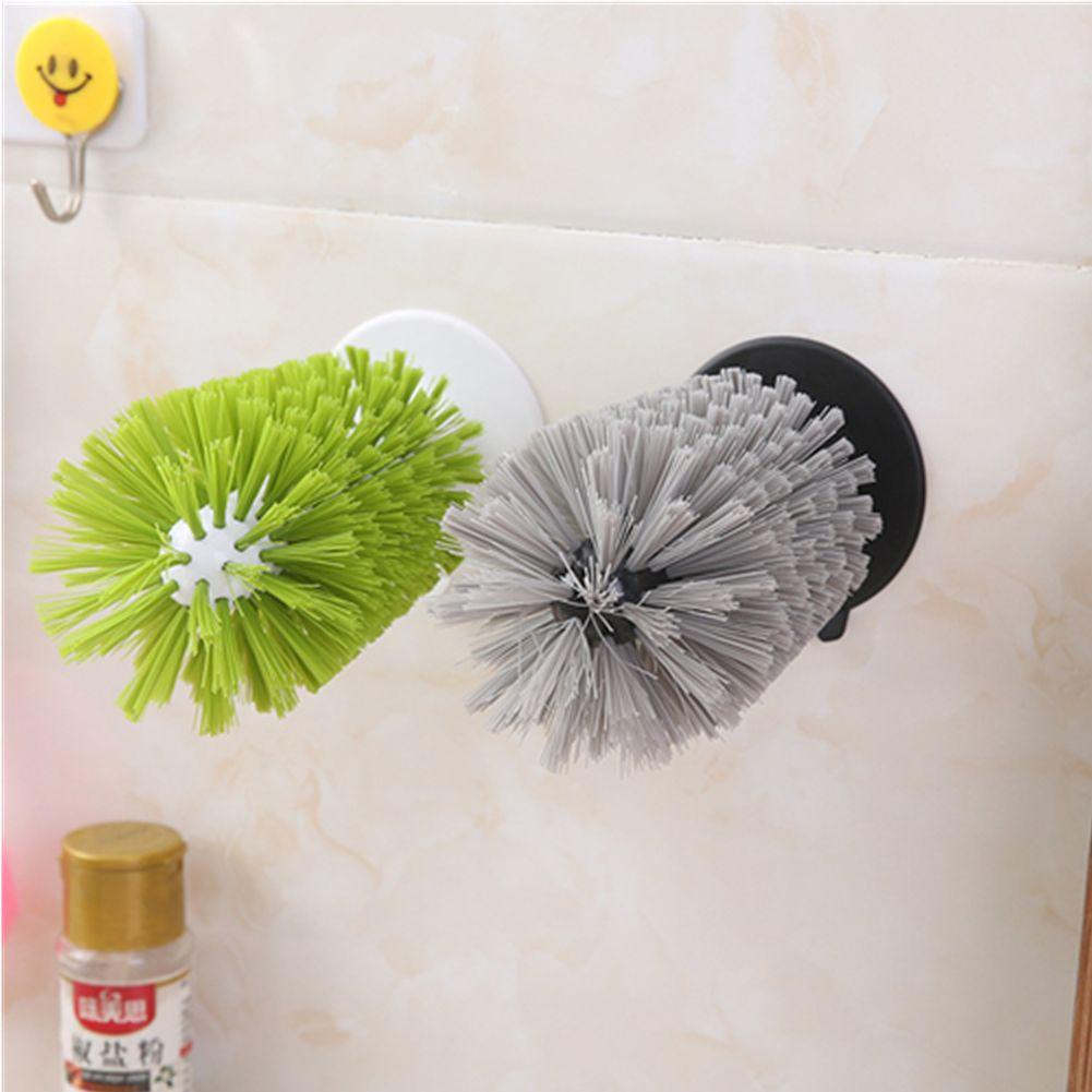 KRNY Bàn Chải Vệ Sinh Bình Rượu Có Giác Hút Tiện Dụng