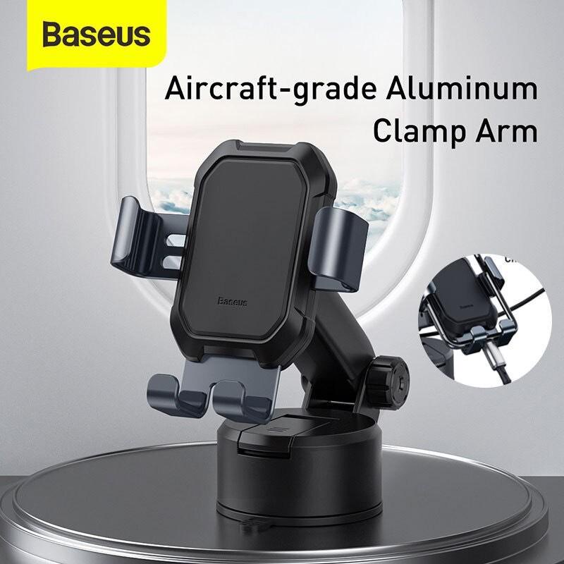 Giá đỡ điện thoại hút chân không dùng gắn kính hoặc táp lô trên xe hơi Baseus Tank Gravity Car Mount