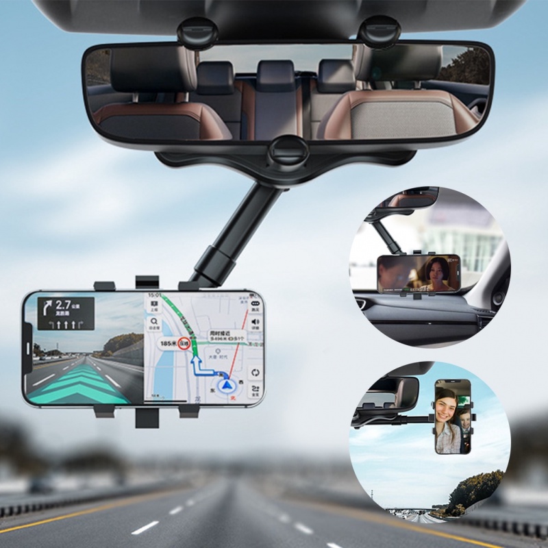 Giá đỡ ANKNDO xoay 360 độ gắn điện thoại/GPS gắn gương chiếu hậu ô tô