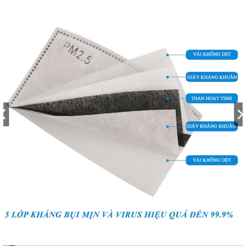 KHẨU TRANG VẢI CHỐNG BỤI MỊN PM2.5 - KÍNH BẢO VỆ MẮT CÓ THỂ THÁO RỜI - CÓ VAN THỞ- MÀNG LỌC 5 LỚP