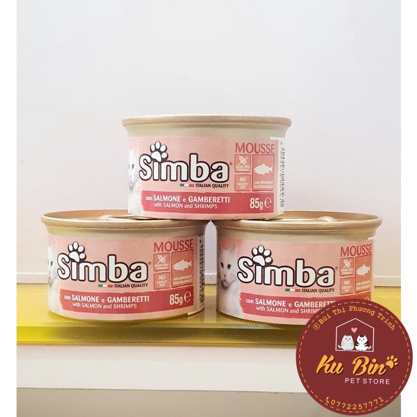 Pate Simba cho mèo lon 85g