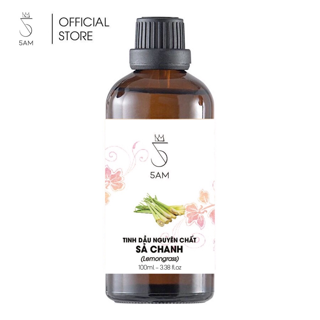 [CHAI LỚN] Tinh dầu Sả chanh Ấn Độ 100ml | 5AM Store