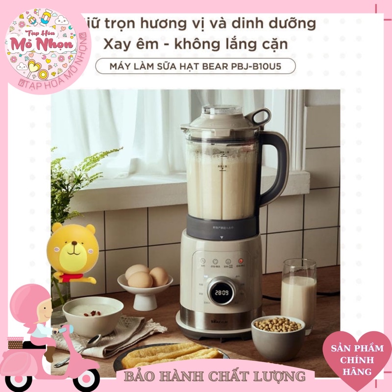 Máy Làm Sữa Hạt Đa Năng - Sữa Đậu Nành - Xay Sinh Tố - Bear PBJ-B10U5 1,5L- 8 Chế Độ Chức Nắng_Bảo Hành Chính Hãng