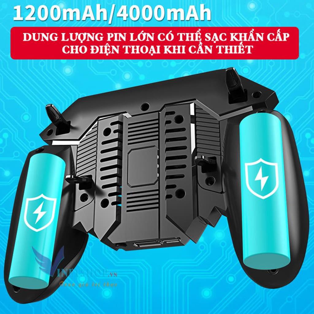 Tay Cầm Chơi Game Memo AK77 Có Quạt Tản Nhiệt, Kiêm Sạc Dự Phòng 1200mah -dc3698