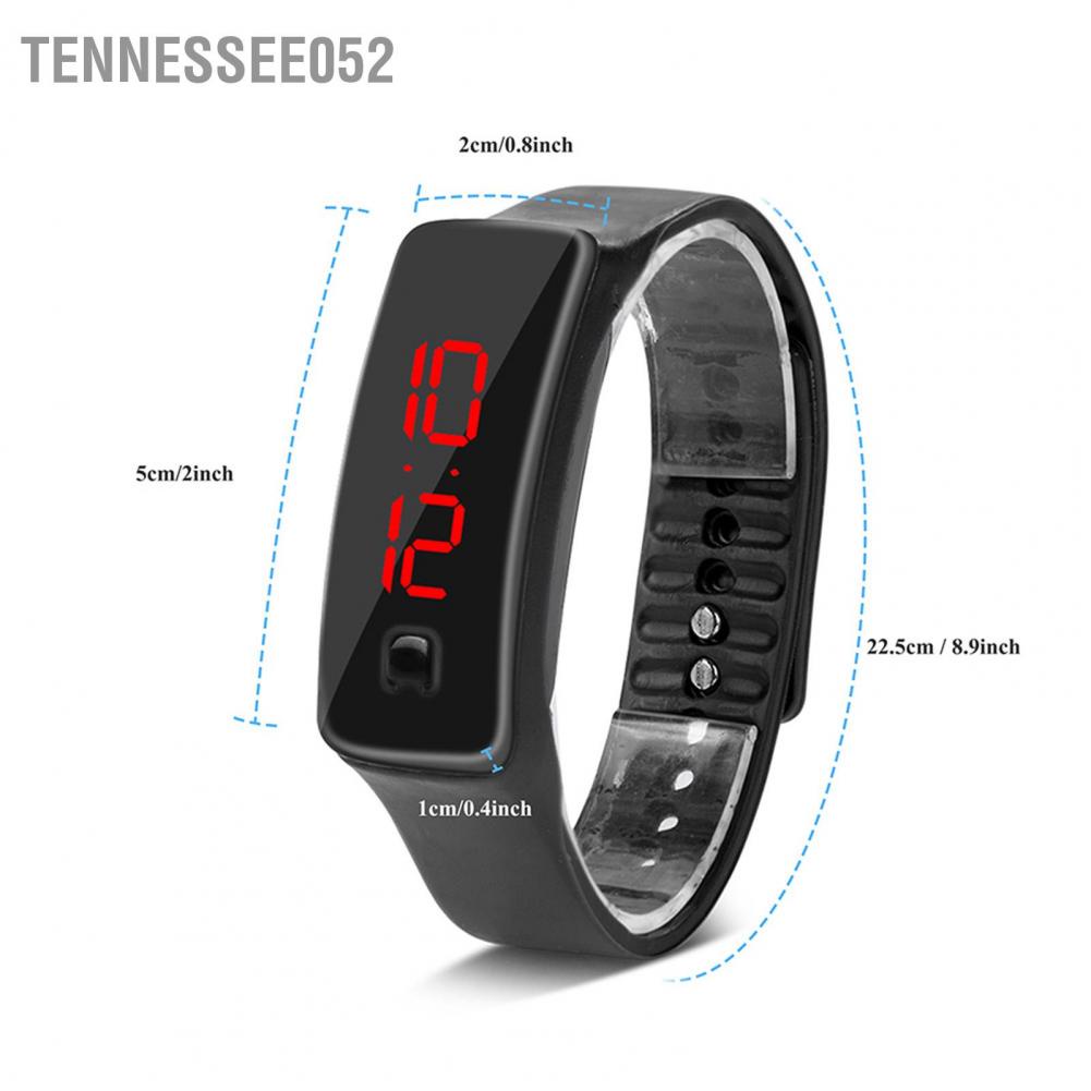 Đồng Hồ Điện Tử Hiển Thị 12 Giờ Đèn LED Dây Silicone Tennessee052