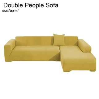 Vỏ bọc ghế sofa hình chữ l màu trơn chống trượt thoải mái cho gia đình - ảnh sản phẩm 3