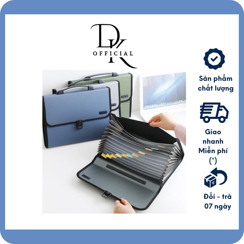 Cặp Tài Liệu 12 Ngăn Deli 5556