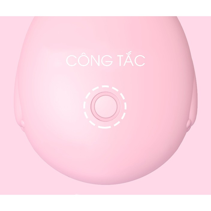 Máy Cọ Rửa Mặt, Massage Mắt Mini Hình Thú Silicon Mềm Dẻo Tẩy Tế Bào Chết Làm Sạch Da - Kèm Pin Tiểu