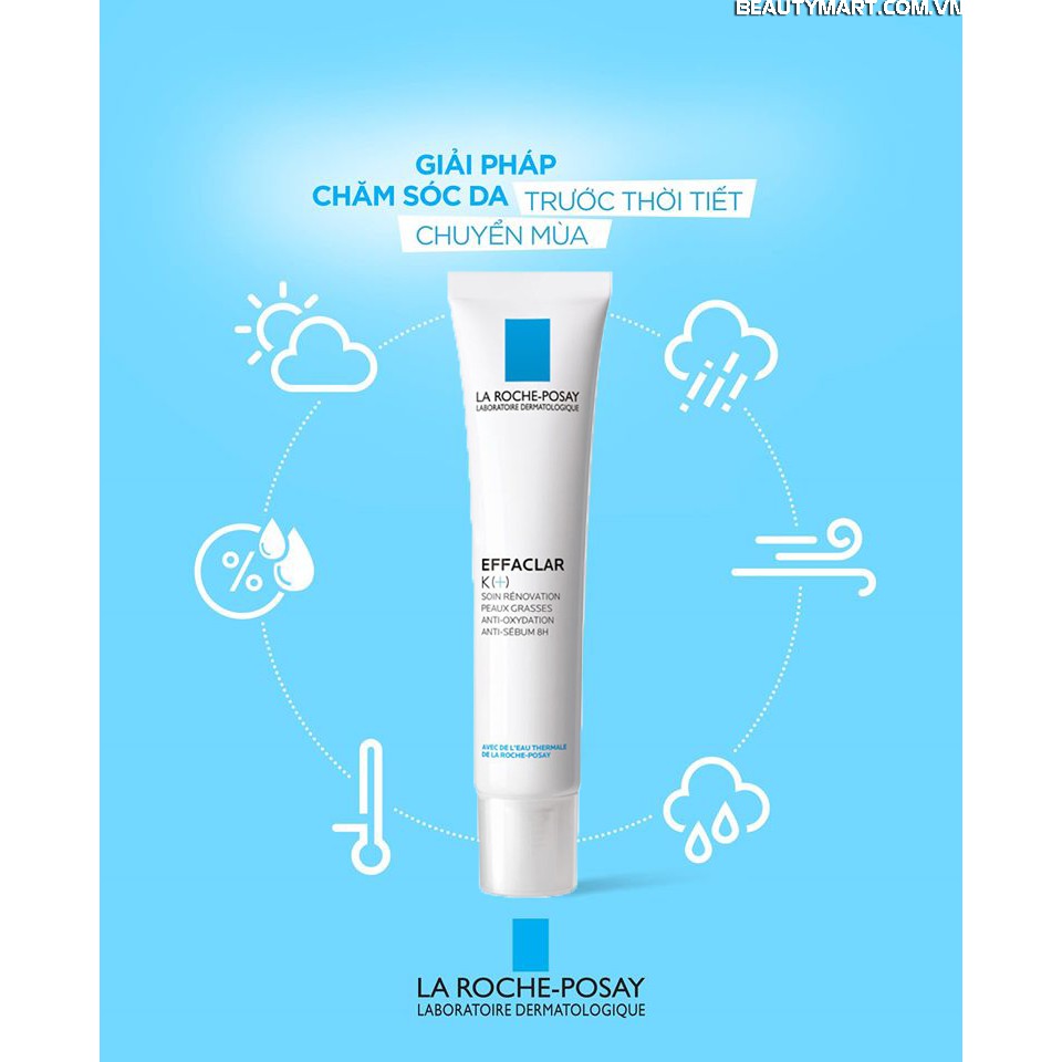 Kem Dưỡng Giảm Mụn Đầu Đen, Giảm Nhờn La Roche-Posay Effaclar K (+) (40ml)