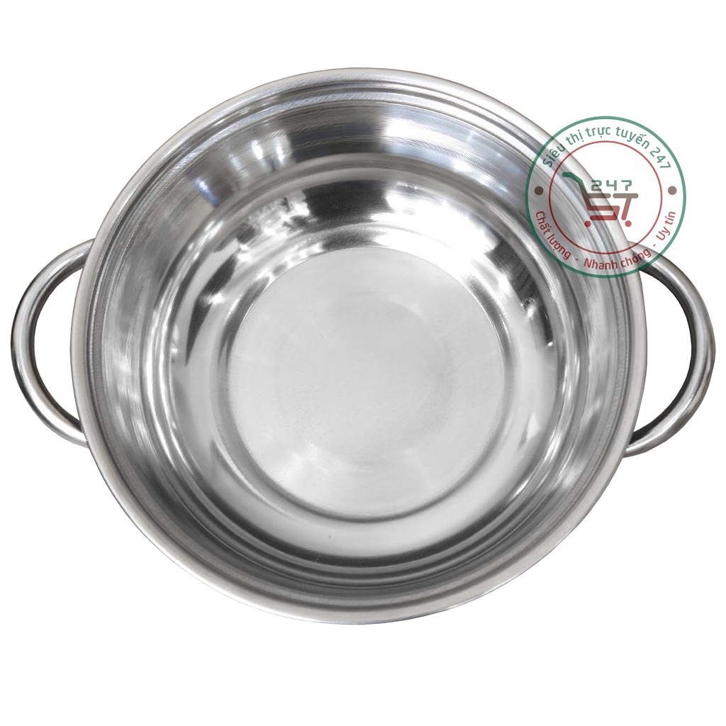 Nồi ăn lẩu inox mini 22 24 26 cm dùng trên nhiều loại bếp tiện lợi