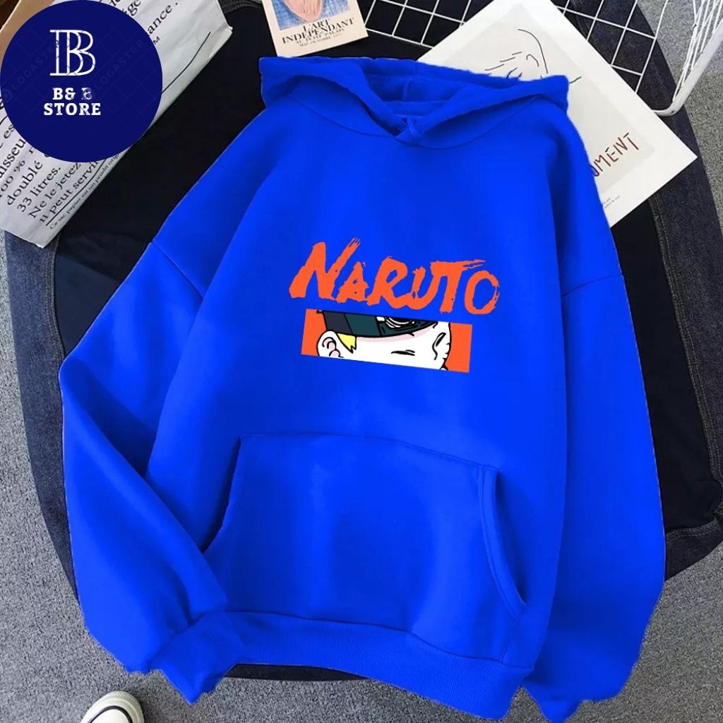 ÁO KHOÁC HOODIE NỈ UNISEX IN NARUTO SIÊU ĐẸP ÁO KHOÁC FORM RỘNG NAM NỮ