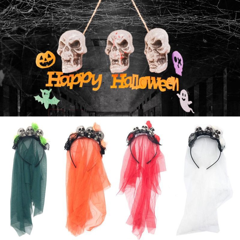 Mạng Che Mặt Hóa Trang Cô Dâu Ma Kinh Dị Cho Lễ Halloween