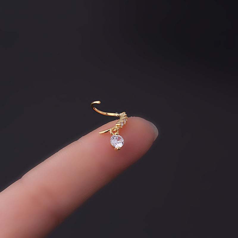 1 Khuyên Mũi Tròn Không Khóa Kích Thước 8mm 20G