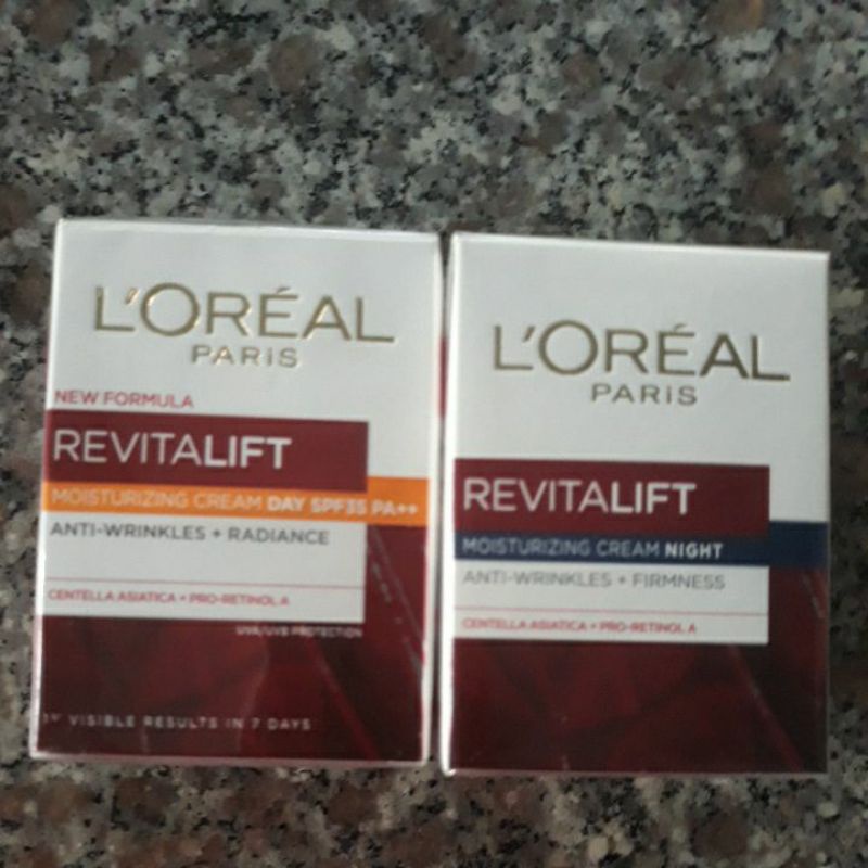 Bộ kem chống lão hoá giảm nếp nhăn Kem ngày và đêm L'oreal Paris Revitalift  20ml + 20ml