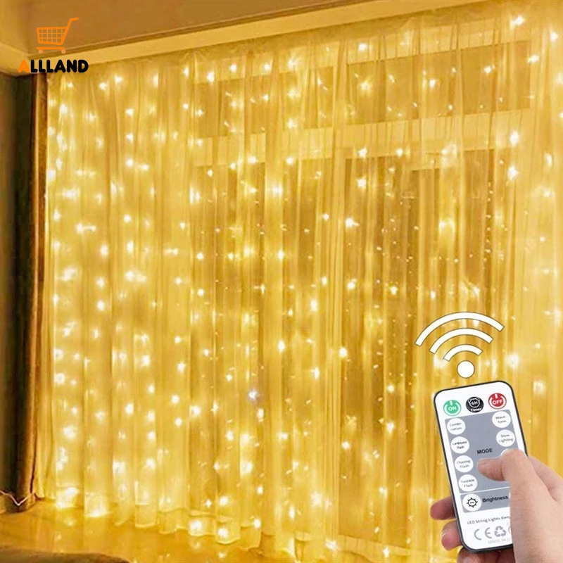 Dây Đèn LED Màu Sắc Cầu Vồng Dùng Trang Trí Rèm Cửa Sổ Trong Nhà