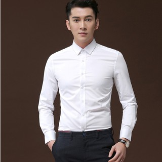 Áo sơ mi nam công sở SM2 trơn, dài tay, gấp cổ (6 màu)