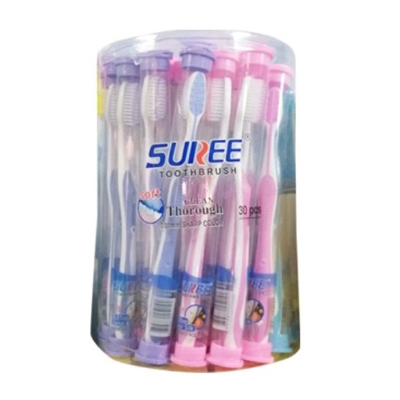 Combo 10 bàn chải lông mềm cao cấp SUNREE Thái Lan