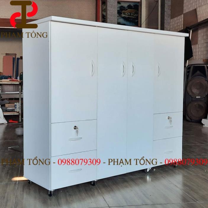 Tủ quần áo trẻ em màu trắng có ngăn kéo   Miễn phí giao hàng
