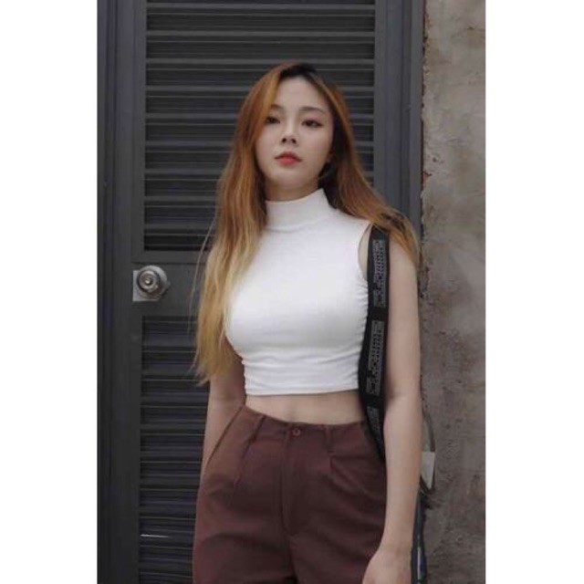 Áo Ba Lỗ 💎SALE💎 nữ CROPTOP sát nách Ngược ULZZANG BASIC form body bố sát chất liệu vải bozip nhập khẩu cao cấp | BigBuy360 - bigbuy360.vn