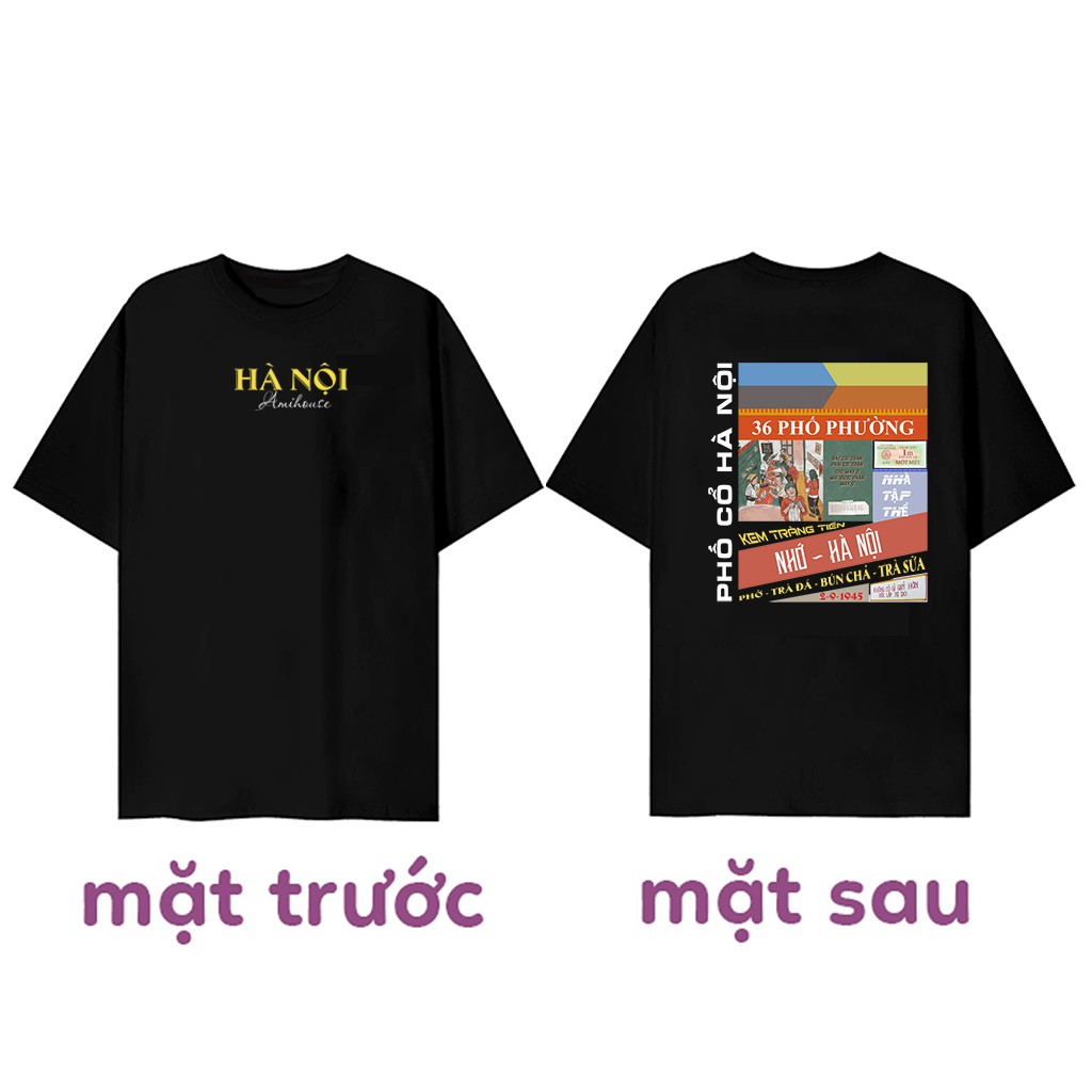 Áo Thun AMIHOUSE Hà Nội Cotton Nam Nữ Unisex - Local Brand Streetwear Oversize Form Rộng