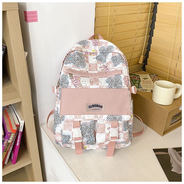 Balo Nữ Thời Trang, Balo Gâú Nhiều Ngăn Chống Nước, Đi Học Đi Chơi Đựng Laptop Phong Cách Hàn Quốc