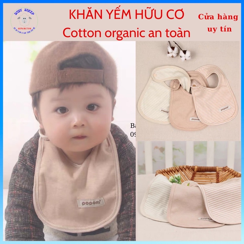 Yếm dày dặn cho bé ORGANIC 100% SỢI BÔNG COTTON HỮU CƠ TỰ NHIÊN