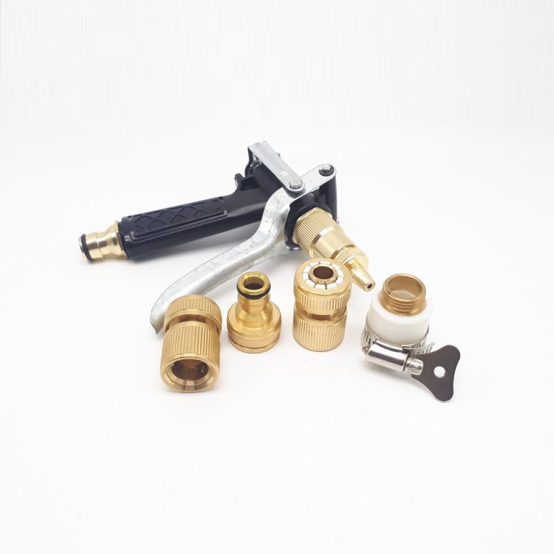 Bộ phụ kiện tưới cây, Rửa xe 5 món đồng TAD-5131, Bộ vòi tưới cây bằng đồng 5 trong 1
