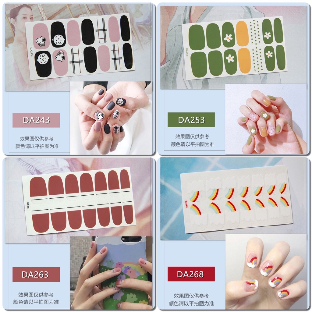 Nhãn dán móng tay trang trí nghệ thuật 3D DA224-DA317