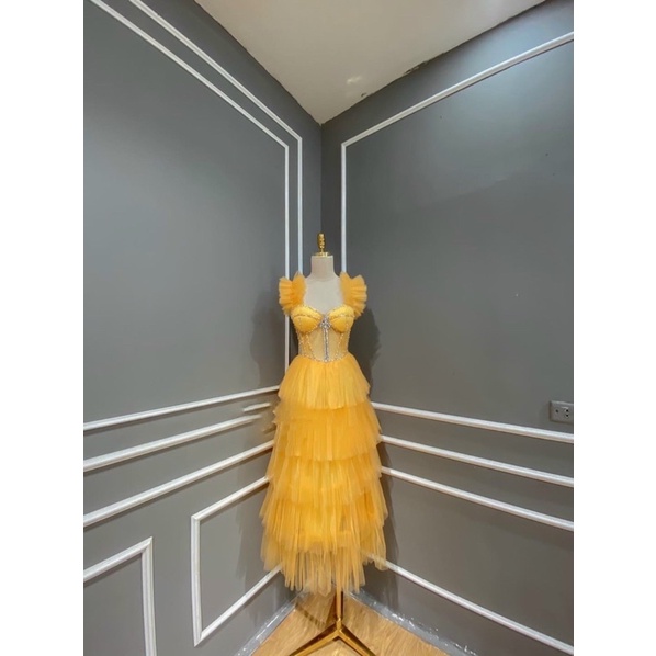 ĐẦM XOÈ TẦNG ĐÍNH CƯỜM full size s /M /L /XL . ( kèm ảnh khách mặc 100%)