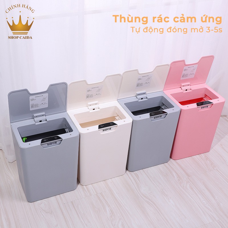 Thùng rác cảm ứng [HÀNG MỚI VỀ] thùng rác thông minh có nắp đóng mở tự động 3-5s_yosite