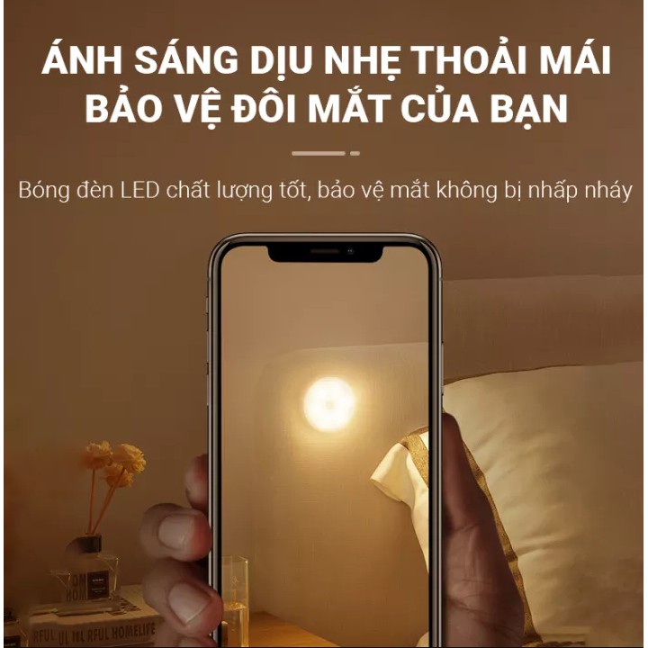 Đèn Cảm Ứng Chuyển Động, Đèn LED Dán Tường Cảm Biến Thông Minh Gắn Tủ Quần Áo, Hành Lang, Đèn Duy Thắng,Kèm Sạc USB