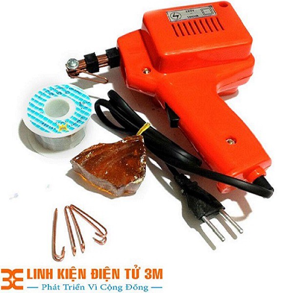 Bộ 4 Món Mỏ Hàn Xung 220V 100W và Phụ Kiện ( 01 Cuộn Thiếc 63% 50g, 01 Hộp Nhựa Thông, 03 Mũi Hàn Xung )