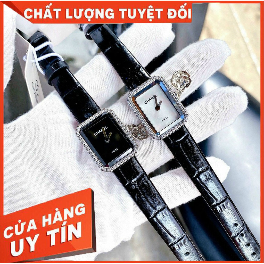 Đồng Hồ Nữ Thương Hiệu Chanel Premiere Rock Viền Đính Đá Sang Trọng Chống Nước,Chống Trầy Xước Size 20*26mm