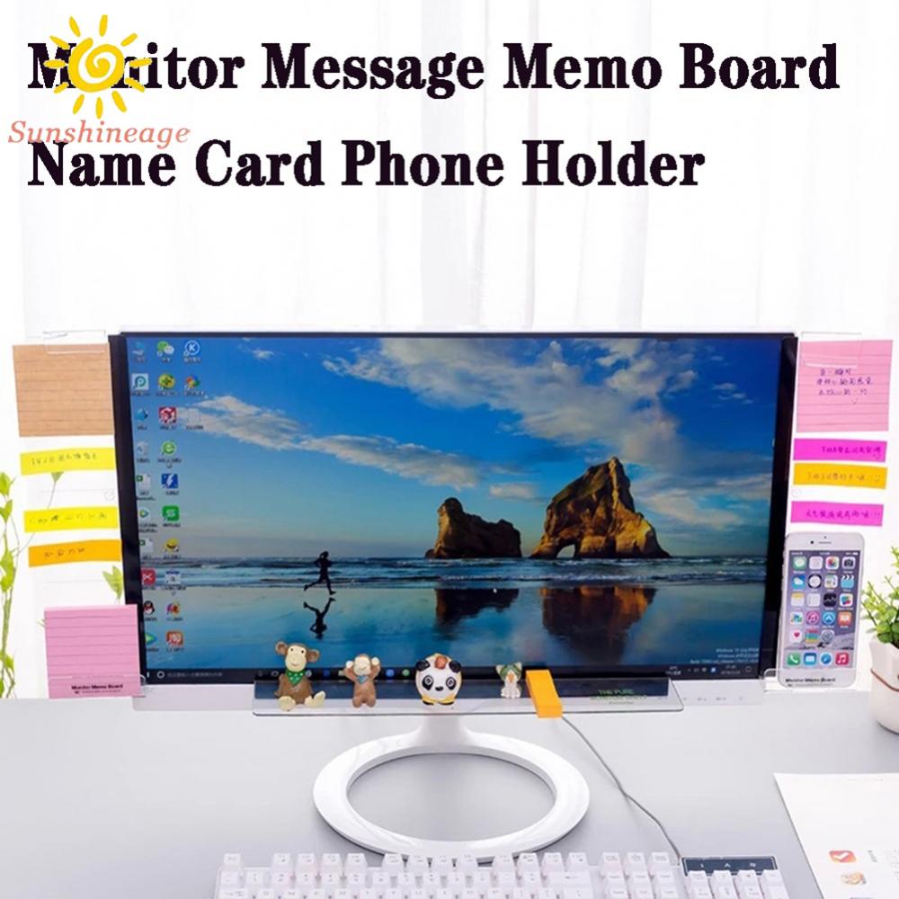 Multifunction Computer Monitor Memo Board - Transparent Computer Side Panel Memo