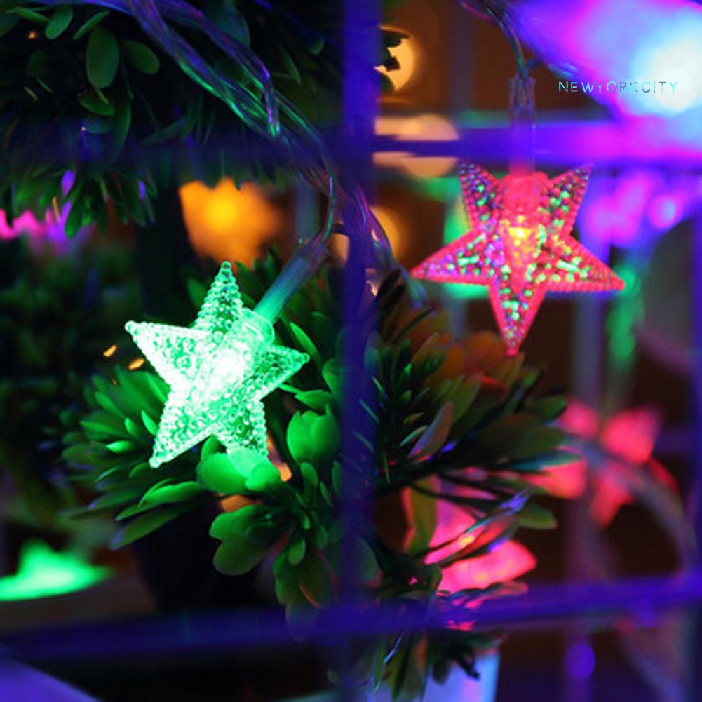 Dây Đèn LED 20 Bóng Dài 3m Hình Ngôi Sao Trang Trí Giáng Sinh