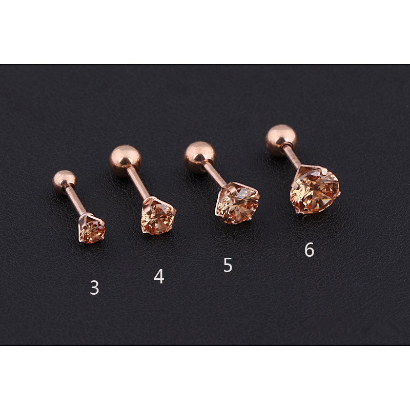 Bộ 4 bông tai đính đá giả sang trọng cho nữ