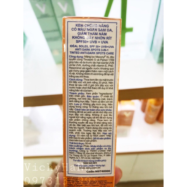 [Chính Hãng] Kem Chống Nắng Ngăn Sạm Da, Giảm Thâm Nám, Che Phủ Khuyết Điểm Vichy Ideal Soleil 50ml | BigBuy360 - bigbuy360.vn