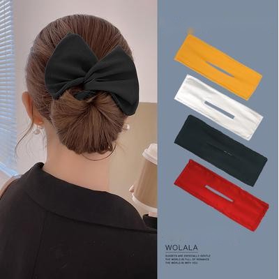 Kẹp búi tóc tạo kiểu nơ bản rộng thời trang cho nữ