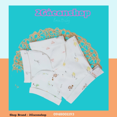 Mũ sơ sinh hiệu Cún Con,Nón cho bé cotton 100% màu trắng