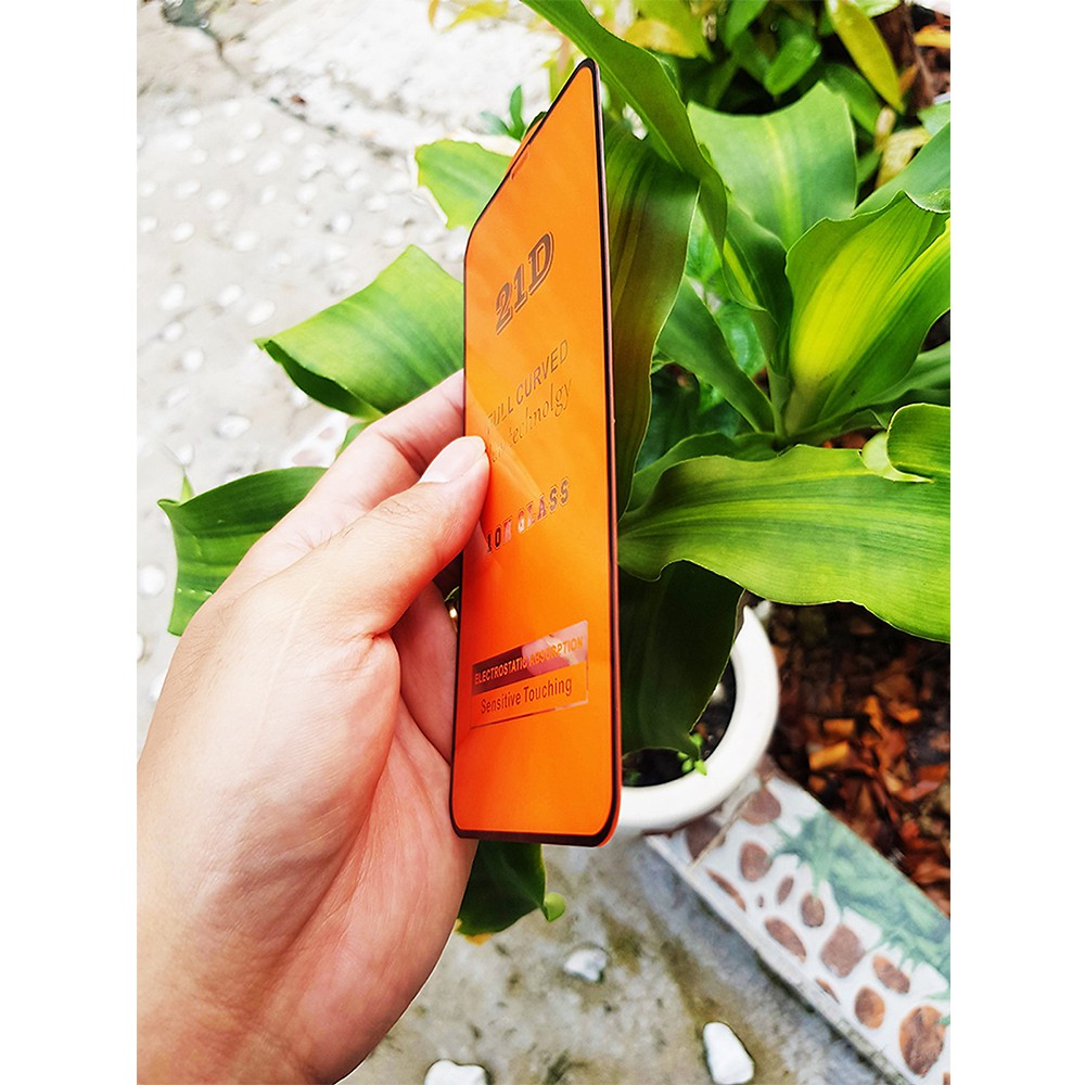 Kính cường lực iphone 21D full màn [Tặng miếng lau] 5/5s/6/6s/7/7plus/8/8plus/plus/x/xr/xs/11/12/pro/max hạn chế vân tay