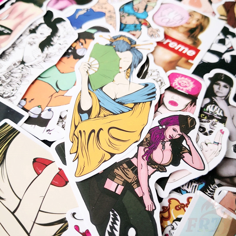 ❉ Sexy Beauty - Series 07 Fashion Giấy và decal dán tường ❉ 45Pcs/Set Punk DIY Mixed Laptop Skateboard Doodle Stickers