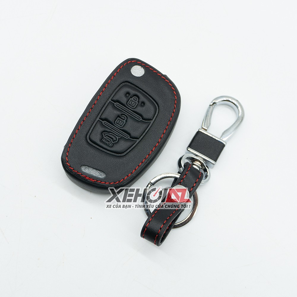 Bao da chìa khóa cơ i10 2014 đến nay - kèm móc khóa - Ảnh thật- Hàng rất đẹp