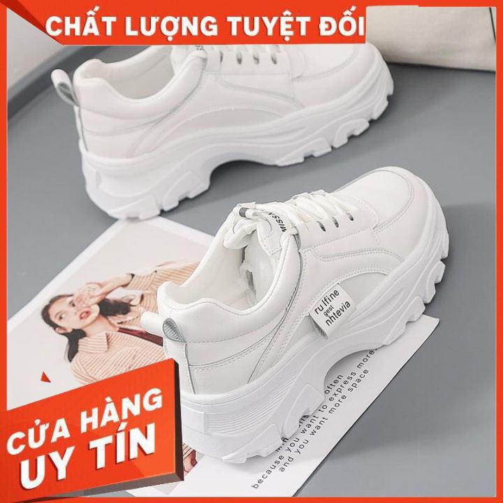 giầy thể thao độn đế cao cấp_ giầy thể thao chất da đẹp độn đế cao thời trang hàn quốc đi học đi chơi siêu hót