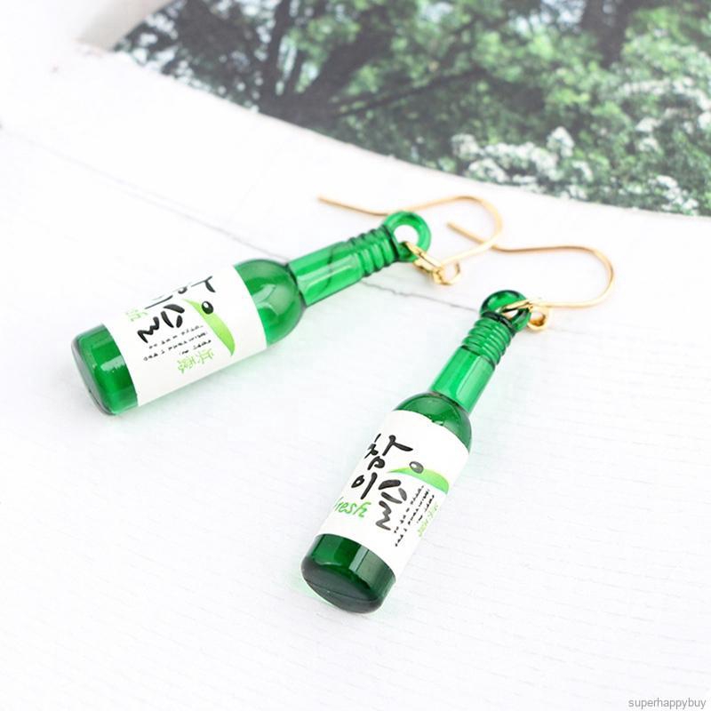 Khuyên tai hình chai bia phong cách thời trang đơn giản xinh xắn cho phái nữ