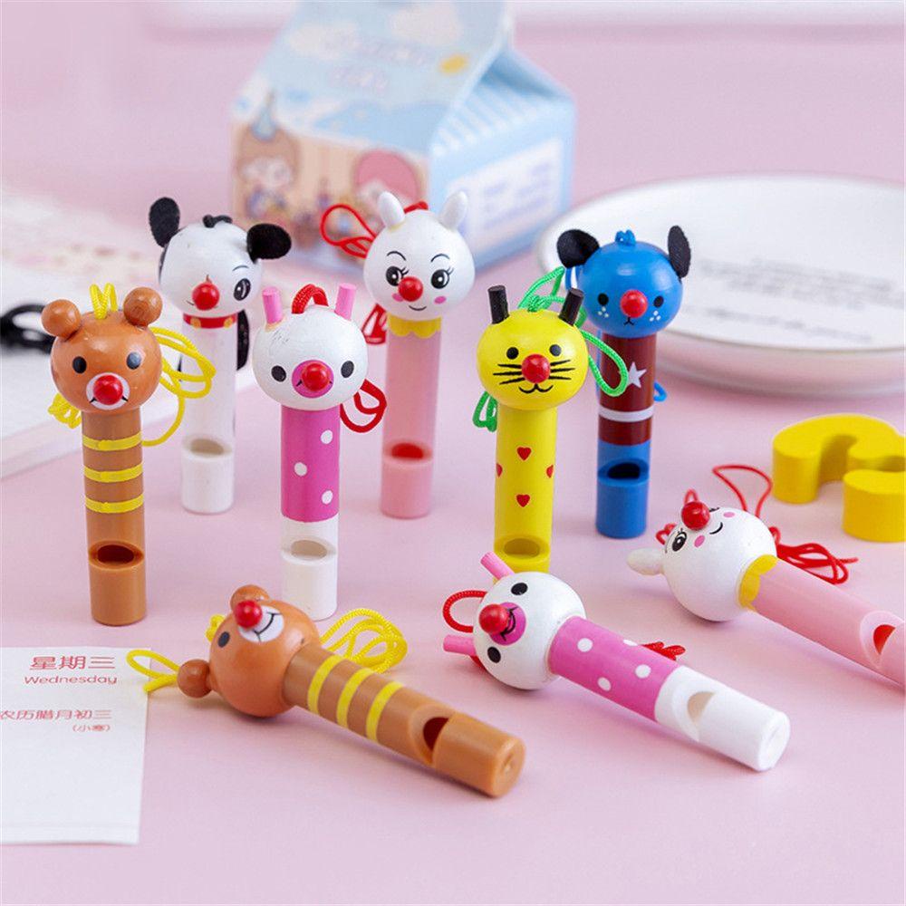 ZAIJIE24 Còi Thổi Bằng Gỗ Nhiều Màu Kèm Dây Đeo Độc Đáo Cho Bé