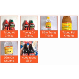 Tương ớt, Tương cà, Dấm, Tương, Xì dầu...